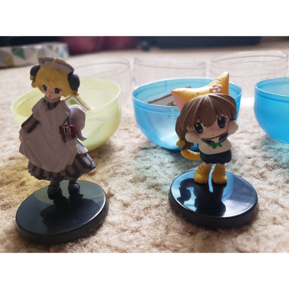 Di Gi Charat Complete lot of 4 figure Dejiko Usada Piyoko Puchiko Gashapon NIB - Picture 9 of 11